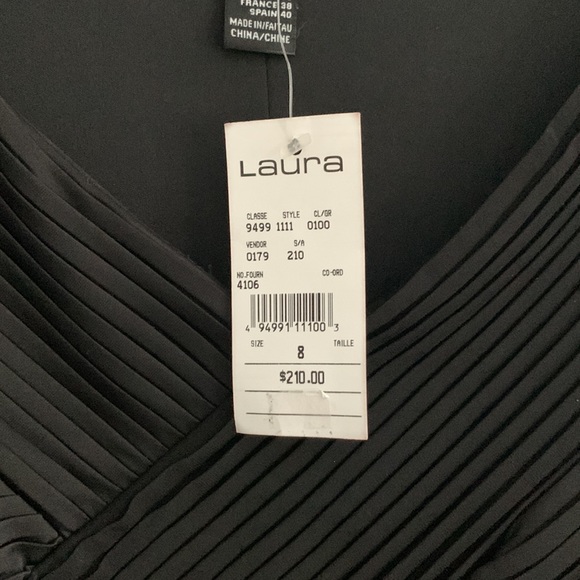 NWT Laura Size 8 Black Evening Dress - Picture 8 of 10